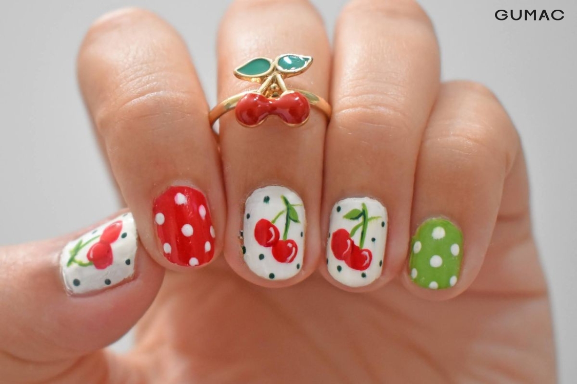 mau ve nail hoa qua phoi hoa tiet cham bi