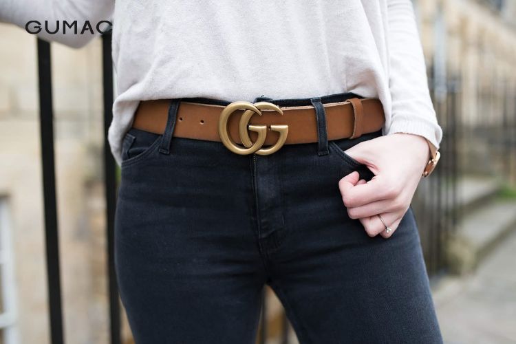 Dây thắt lưng nữ chất liệu da cổ điển