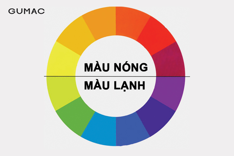 Kết hợp màu theo gam màu nóng lạnh