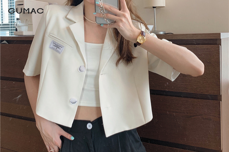 Áo croptop thiết kế kiểu dáng blazer ao croptop thiet ke kieu dang blazer