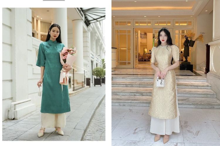 mẫu áo dài cách tân