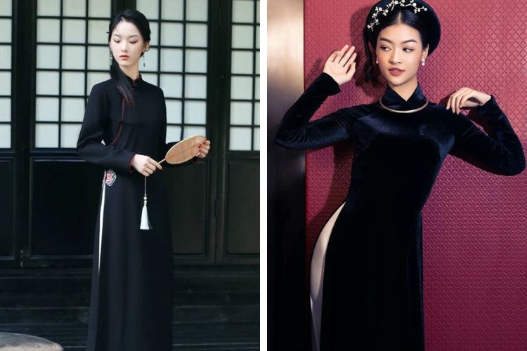 Lựa chọn phụ kiện, trang phục khác cho áo dài đen