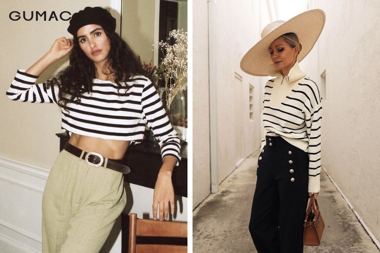 Sử dụng áo thun berton cho phong cách parisian
