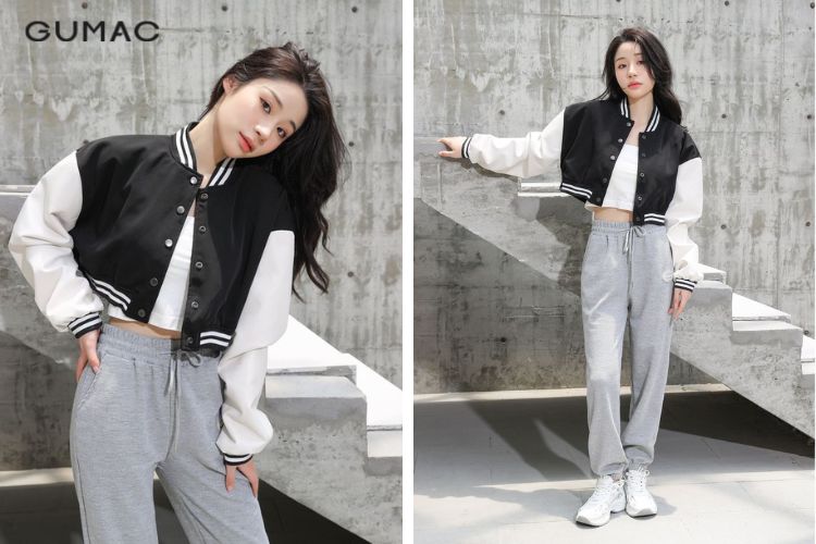 phối áo bóng chày với áo croptop phối áo bóng chày với áo croptop