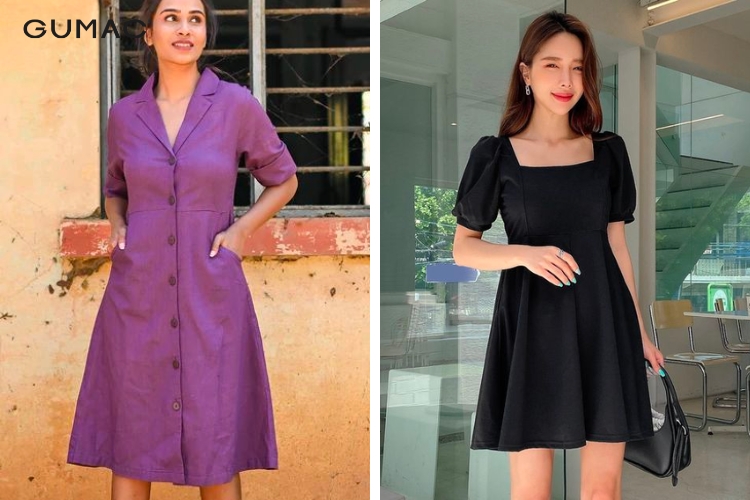 Chọn đầm liền đơn giản và kín đáo