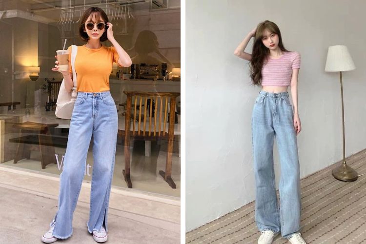 Phối đồ đi Đà Lạt cho nữ mùa lạnh áo thun quần bò Phối đồ đi Đà Lạt cho nữ mùa lạnh áo thun quần bò