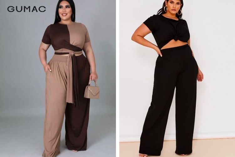 Áo croptop phối cùng quần ống suông Áo croptop phối cùng quần ống suông