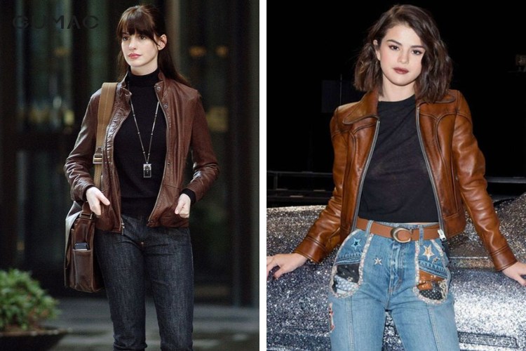 Phối đồ với áo khoác da