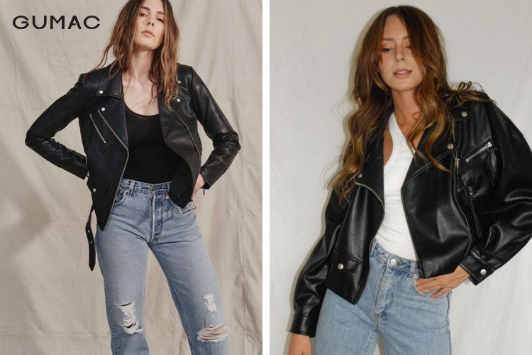 Năng động cùng áo khoác da, áo thun, quần jean
