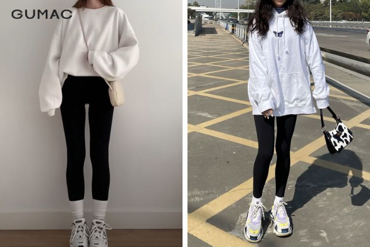 Áo nỉ và quần legging Áo nỉ và quần legging
