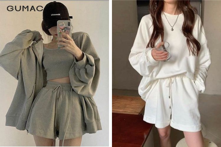 Áo nỉ và quần short Áo nỉ và quần short