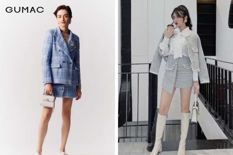 Sét áo khoác len Hàn Quốc 3 chi tiết gồm áo khoác, áo sơ mi và chân váy cho  bé CBT9626R | Bé Cưng Shop