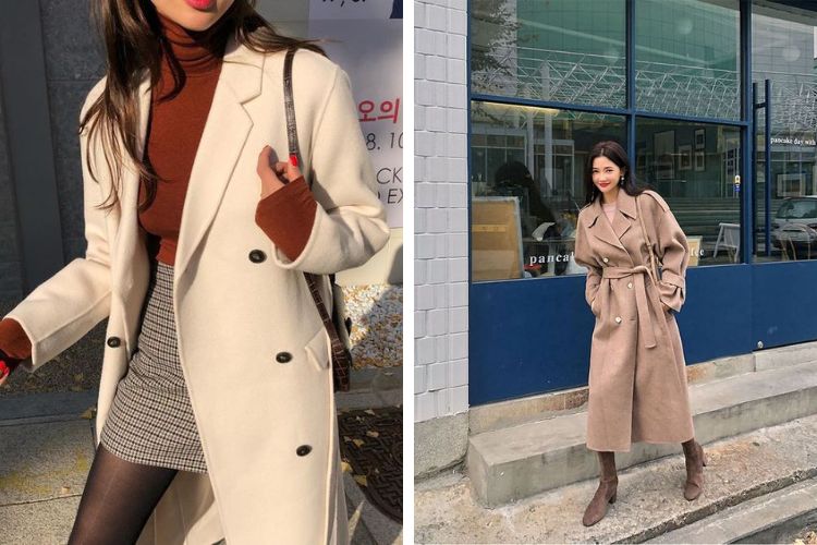 cách phối đồ với chân váy ngắn mùa đông