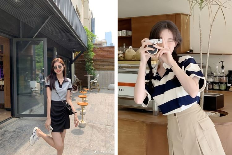 cách phối đồ với chân váy ngắn