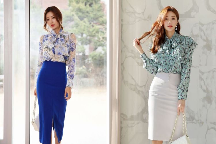 Nữ Hàn Quốc phiên bản của chic đàn hồi cao eo nếp gấp nhẹ nhàng nhẹ nhàng  cổ tích phong cách trắng bánh váy váy dài chân váy ôm | Tàu Tốc