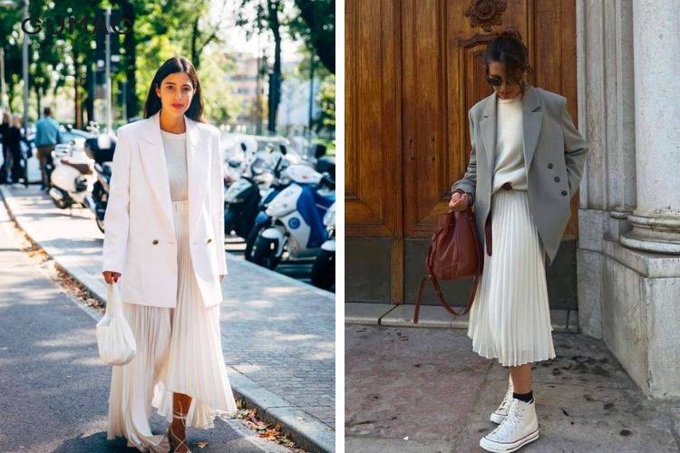 Hàng KỊCH ĐỘC] [HÀNG SẴN] Chân váy trắng xòe dài Hàn Quốc chất mỏng nhẹ  nhàng - Kèm ảnh thật [MỚI 100%] | Shopee Việt Nam