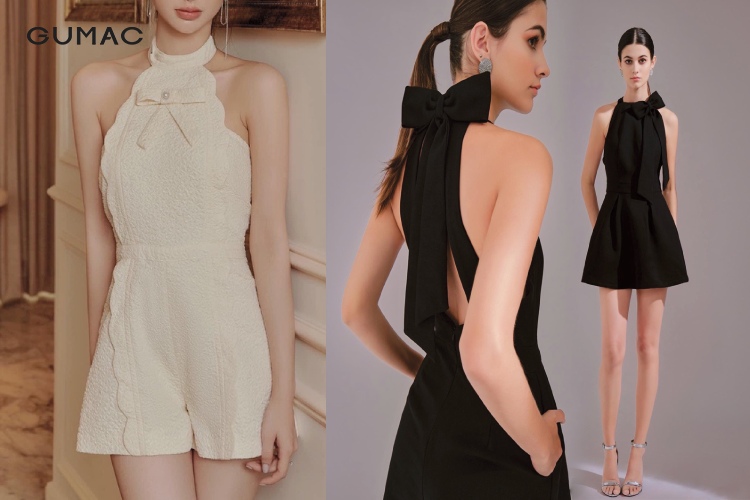 Jumpsuit cổ yếm ngắn Jumpsuit cổ yếm ngắn
