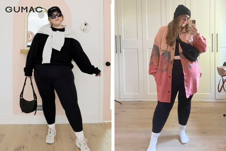 Mặc quần legging tối màu cho nàng mũm mĩm