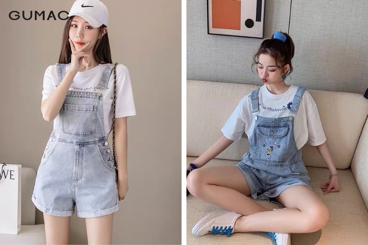 Mix áo raglan với quần yếm cá tính Mix áo raglan với quần yếm cá tính