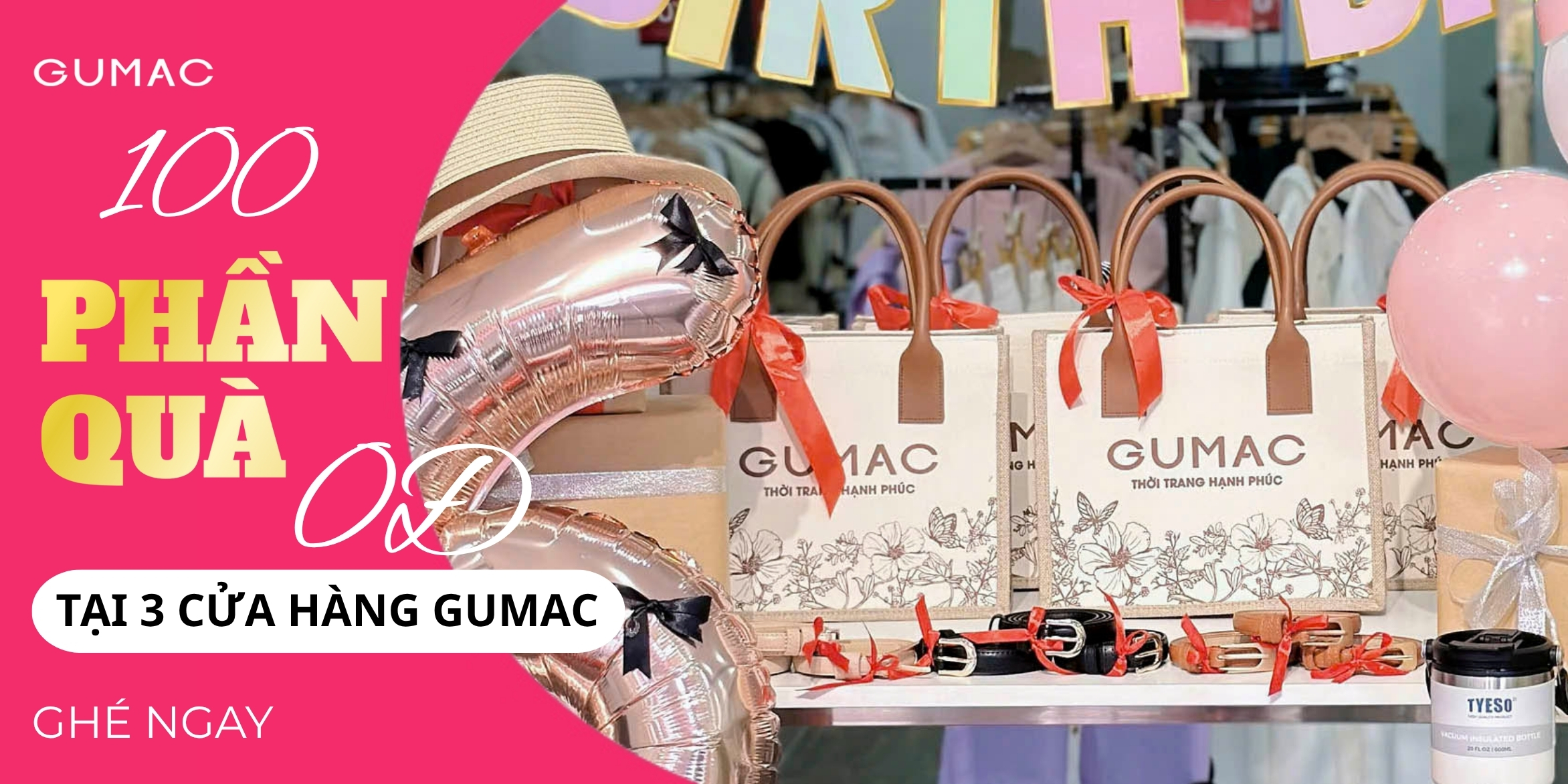 GUMAC tang ngay 100 qua tang 0d khi check in som