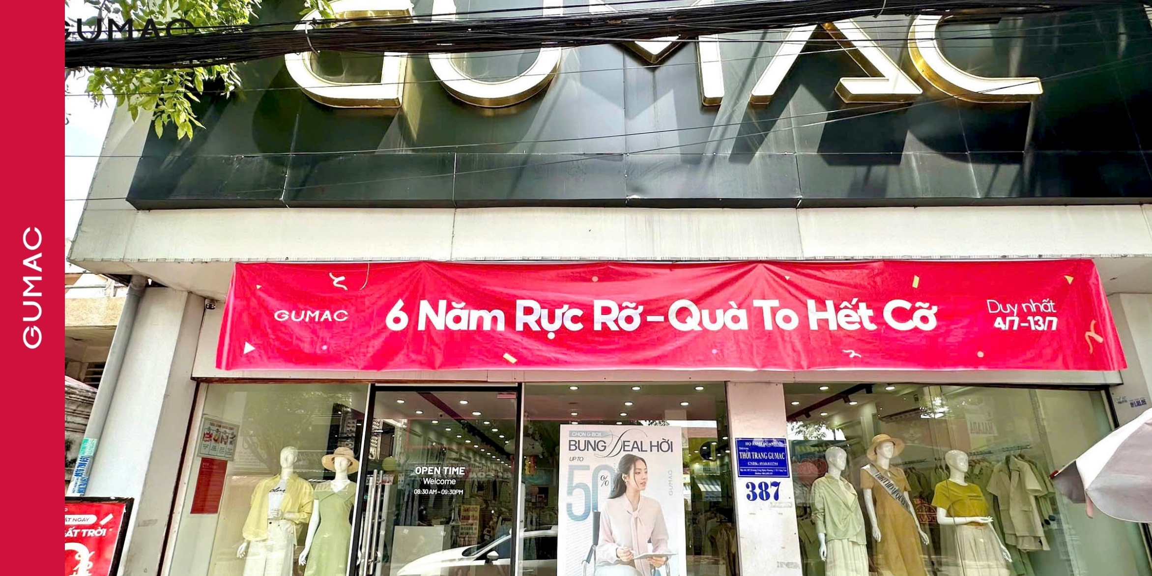 Nhap tiec sinh nhat 3 cua hang GUMAC ruc ro trong thang 7 nay