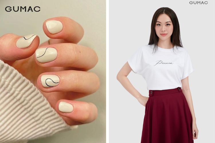 Gợi ý mẫu nail vẽ và trang phục mặc kèm cho mẹ bầu