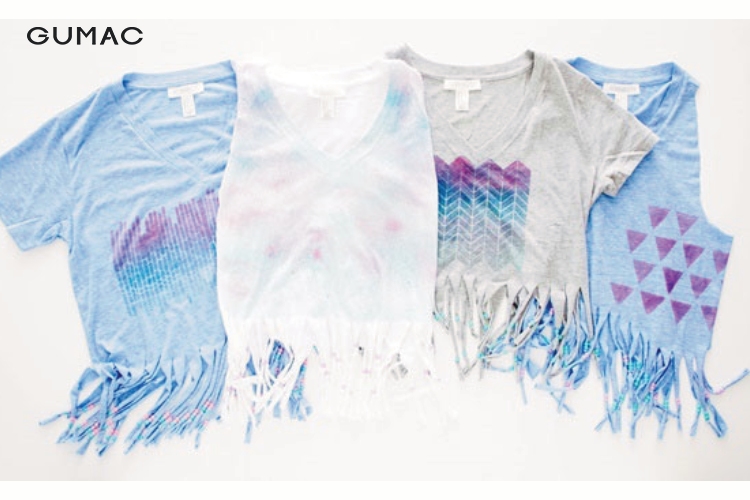 Fix áo thun thành croptop boho tua rua kèm hạt cườm bắt mắt