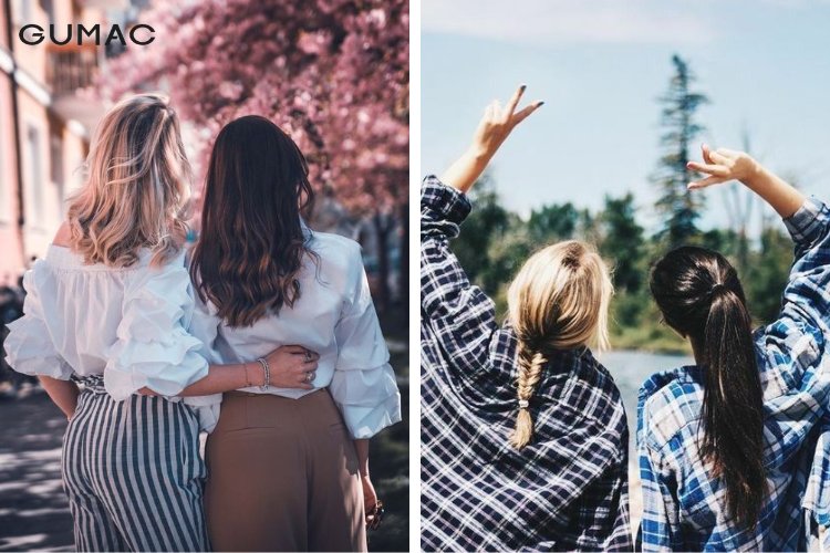 Tạo dáng quay mặt về cùng một hướng