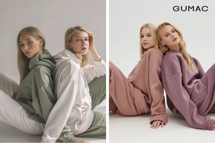 Tạo dáng tựa lưng vào nhau