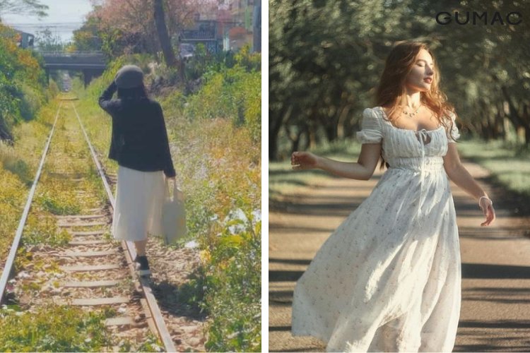 Cách tạo dáng chụp ảnh đẹp Đà Lạt bước đi tự nhiên