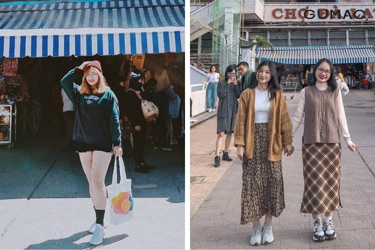 Cách tạo dáng chụp ảnh tại chợ Đà Lạt