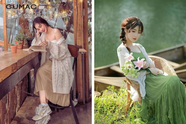 Tạo dáng tiểu thư ngồi trên ghế chụp hình đẹp ở Đà Lạt