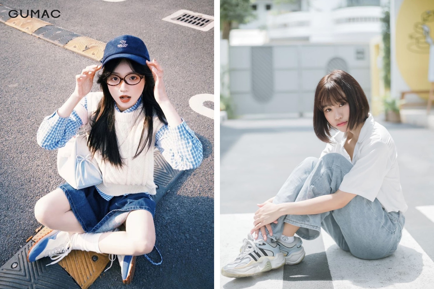 chup anh voi dang ngoi nhe nhang tren duong pho