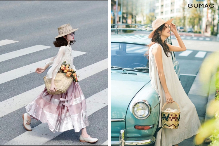 chup anh vintage tren pho voi dam dep