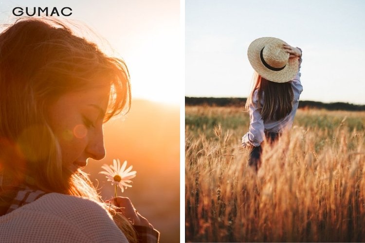 Chụp ảnh trên cánh đồng cỏ