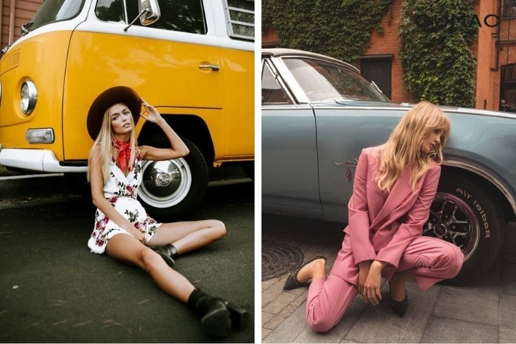 Tạo dáng với bánh xe ô tô Tạo dáng với bánh xe ô tô