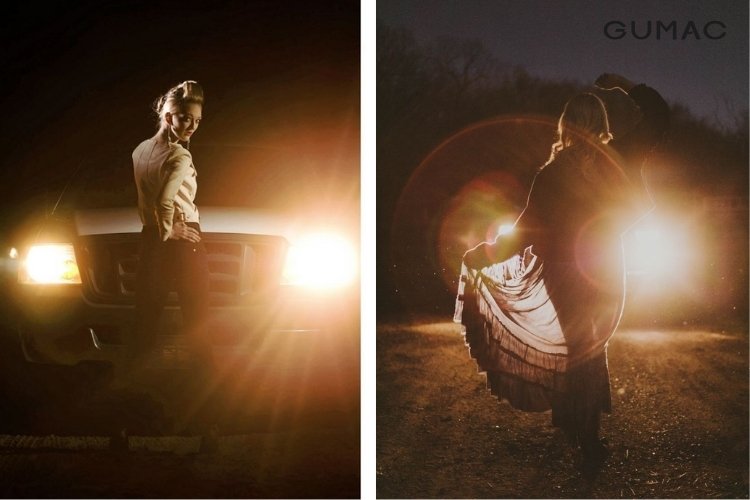 Tạo ảnh với đèn pha buổi tối Tạo ảnh với đèn pha buổi tối