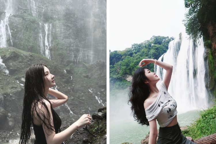 pose dang dang vuot toc o thac nuoc