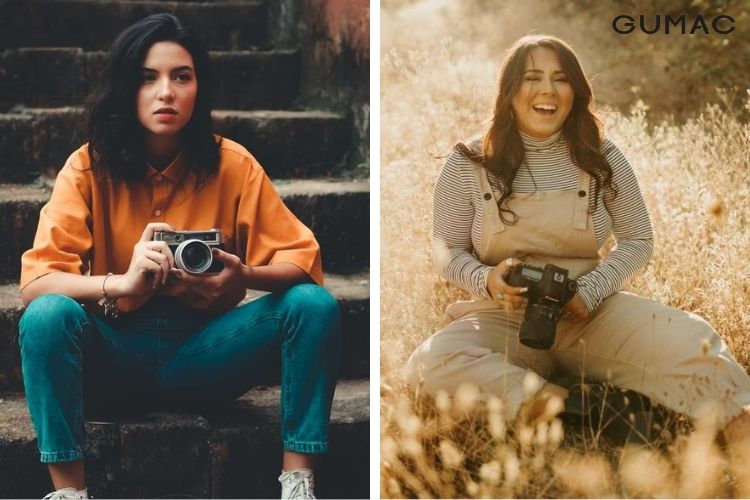 Tư thế ngồi chụp ảnh với máy ảnh