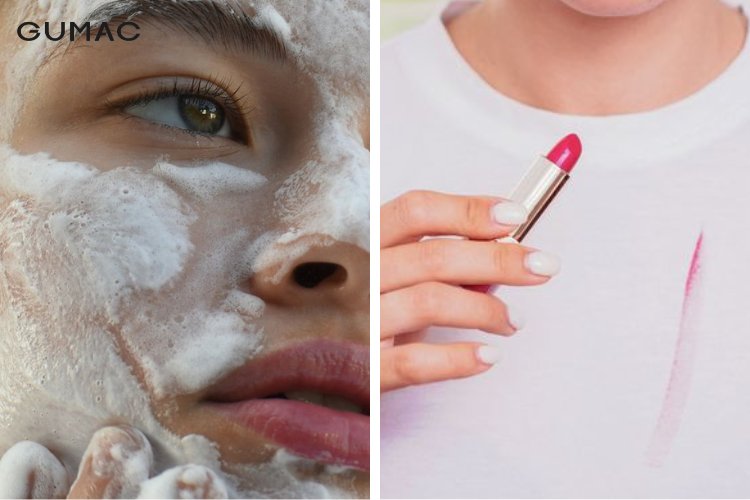 Đánh bay vết son bằng sữa rửa mặt