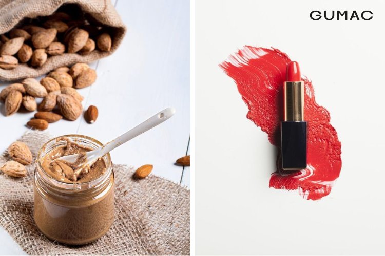 Sử dụng bơ đậu phộng xóa vết son