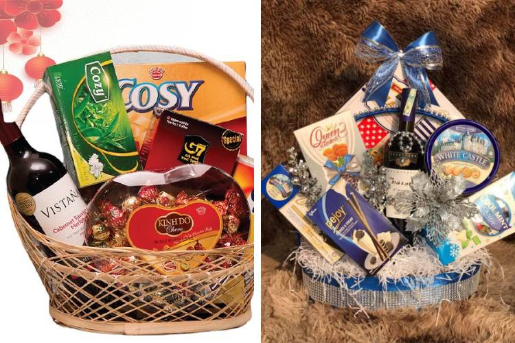 Giỏ bánh kẹo ngày Tết ngon bổ rẻ