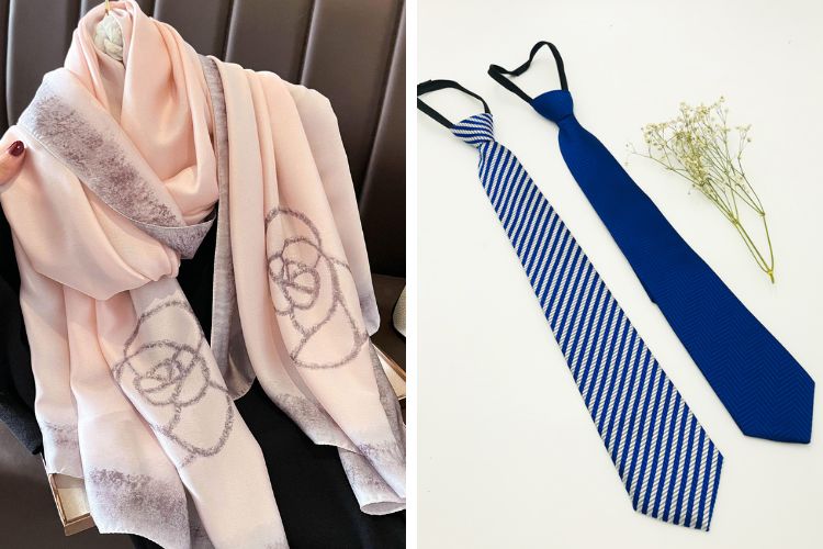 Khăn lụa choàng cổ, cà vạt cao cấp