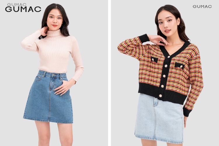 Kết hợp cùng áo len tạo nên phong cách phụ nữ tuổi 28