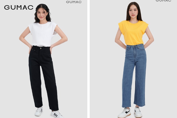 Kết hợp quần jean cùng áo thun