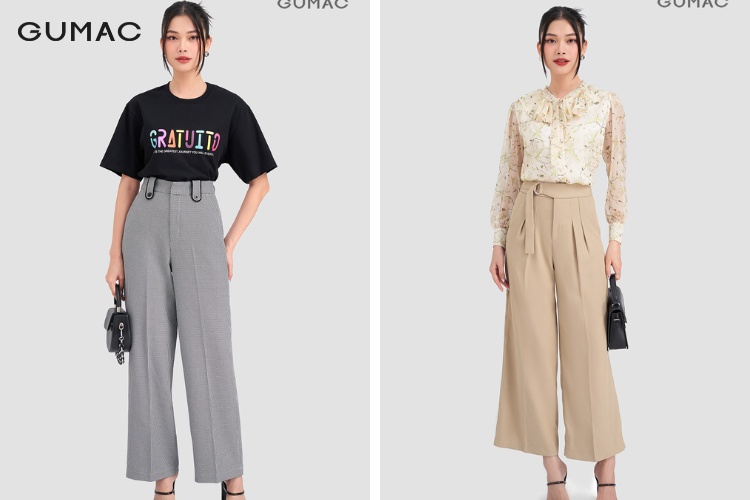 Phối áo sơ mi cùng quần tây