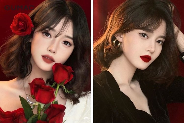 Kiểu tóc ép cụp nữ cắt layer