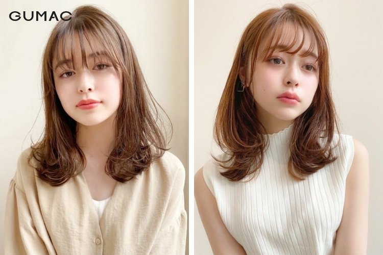 Kiểu tóc ép cụp nữ mix cùng mái thưa