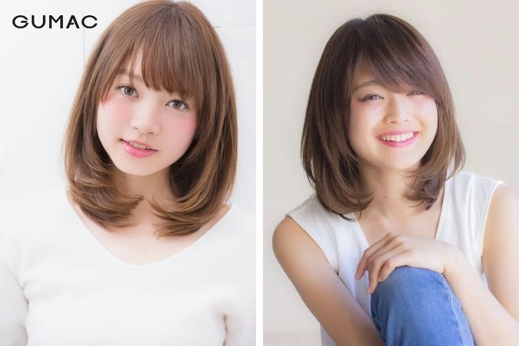 Kiểu tóc ép cụp nữ và mái dài