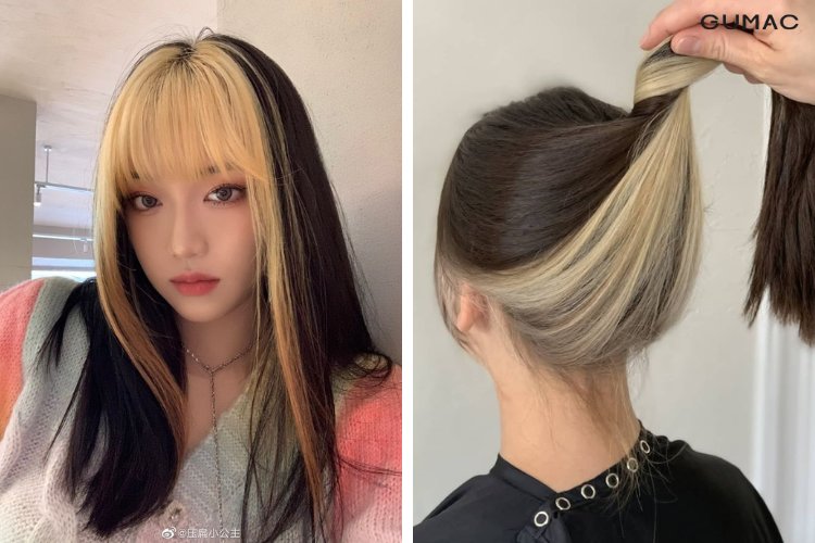 gay highlight toc nu mau vang sang